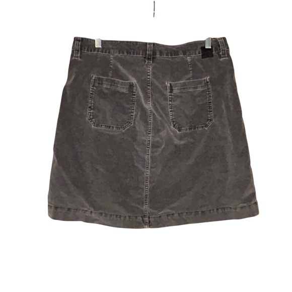JAG Jeans Gray Corduroy Mini Skirt Y2K Size 12 Stretch Cotton Front Zip Boho - Picture 3 of 8